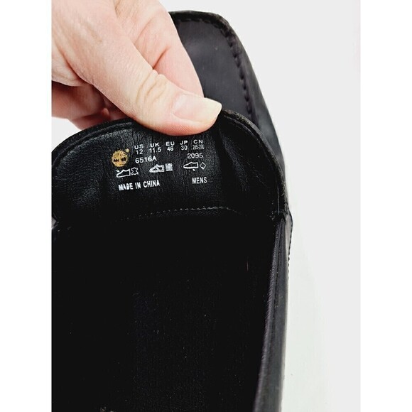 Timberland Men's Black Leather Casual Moc Toe Driving Loafers Shoes Size 12 M - Picture 6 of 7